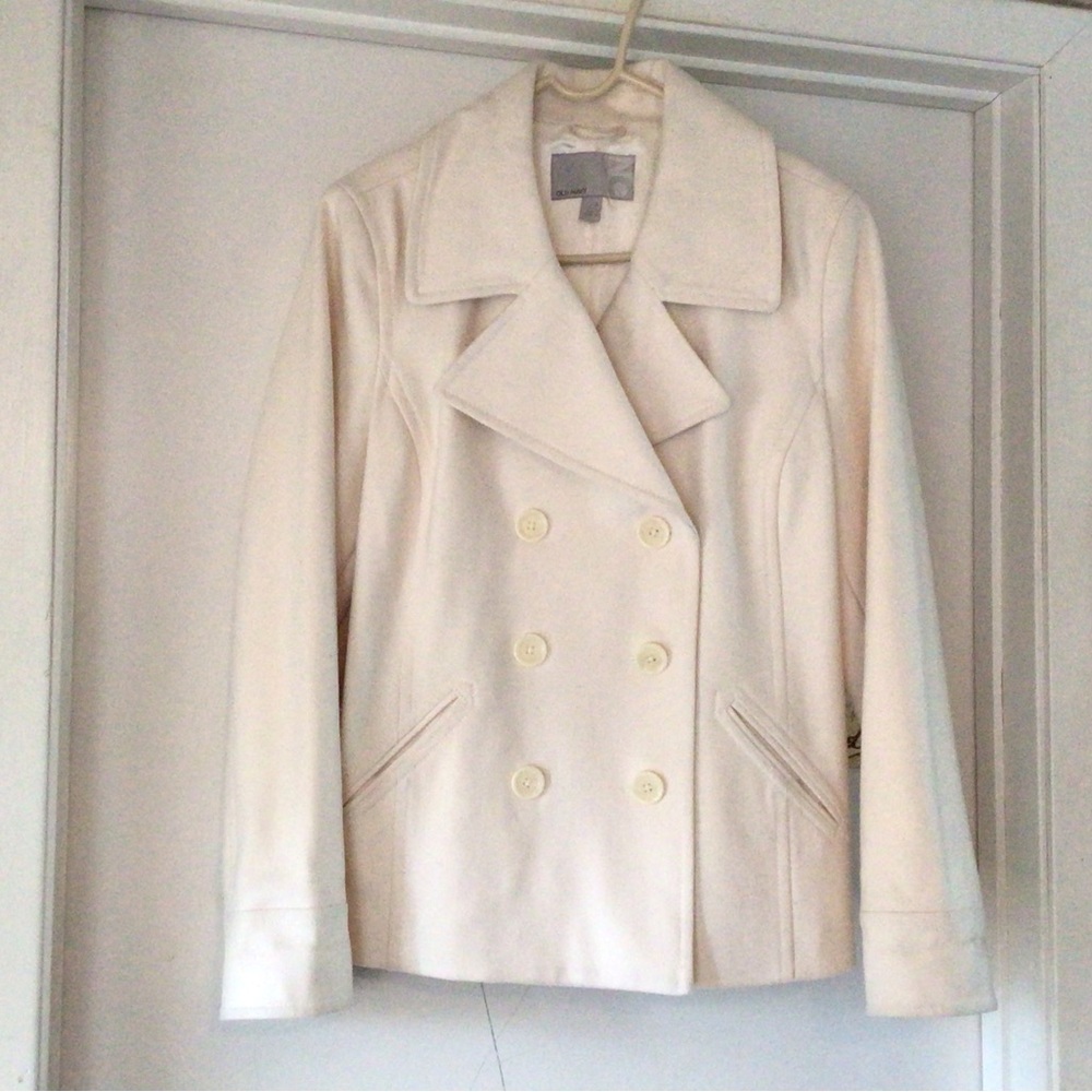 Ivory large pea coat